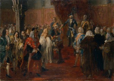 Schlesische Huldigungsszene, 1855 von Adolph Menzel